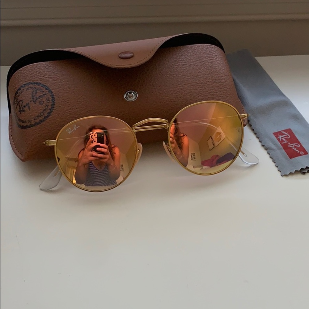 Ray ban round flash lenses